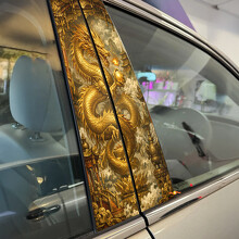 Autocollant vinyle autocollant de montant de porte Golden Dragon_2