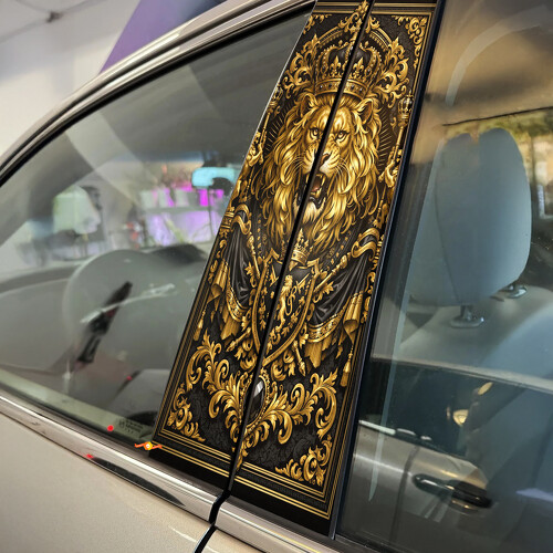 Autocollant en vinyle pour montant de porte Golden Lion