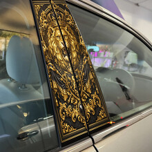 Autocollant en vinyle pour montant de porte Golden Lion_2