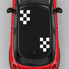 Autocollant Vinyle Toit Angles à Carreaux pour MINI Cooper 2014_2