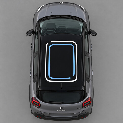 Autocollant Vinyle Toit Capsules Ouvertes pour Citroën C3 2022-2026_1