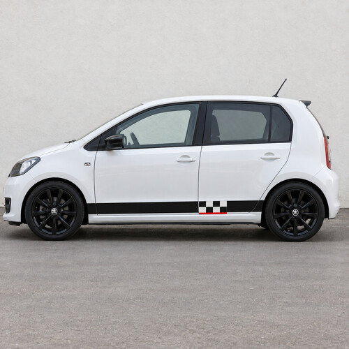 Autocollant en vinyle bande de fenêtre latérale Checker pour Skoda Citigo