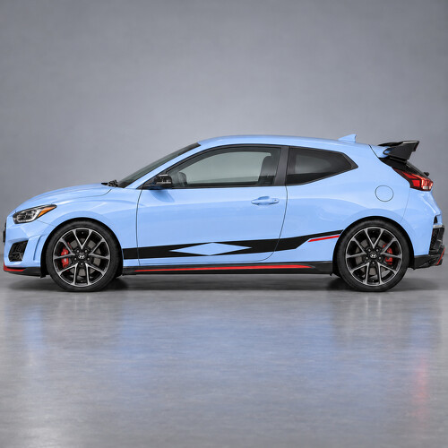 Autocollant en vinyle Diamond Kick Side pour Hyundai Veloster N