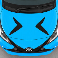 Autocollant Vinyle Capot Boomerangs Opposés pour Toyota Aygo AB40 2014-2018 Pré-Facelift_2