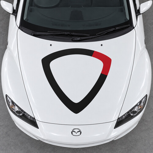 Autocollant Vinyle Décalque Capot Open Core Rotor pour Mazda RX-8 SE3P 2008-2012 Restylage