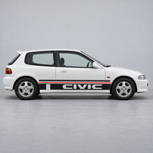 Autocollant Vinyle Latéral Type Large Notch CIVIC pour Honda Civic EG Hatchback 1991-1995_2