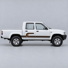 Autocollant Vinyle Latéral Ruban Retour Double Cabine Avant Restylage pour Toyota Hilux 1997-2001_2