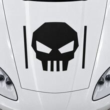 Décalque Autocollant Vinyle Capot Coupé Standard Outrigger Crâne pour Chevrolet Corvette C6 2005-2013_2