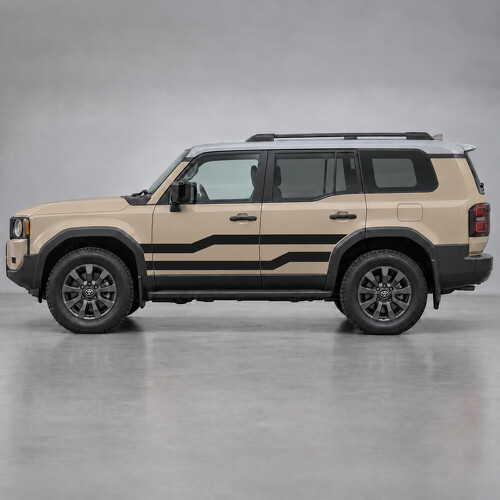 Autocollant vinyle à onglet en décalage pour Toyota Land Cruiser 250 Première Édition Royaume-Uni 2024_1