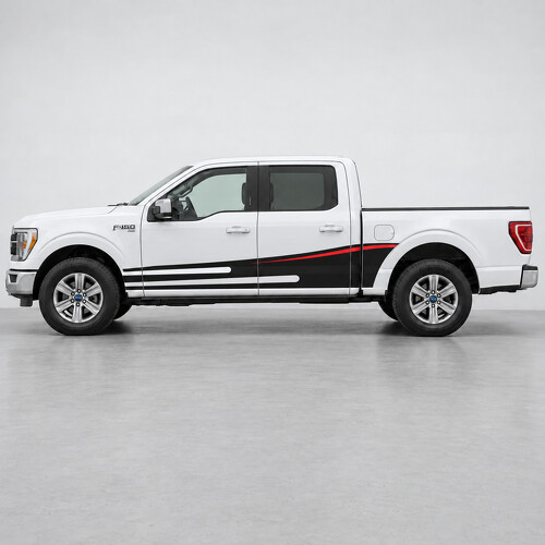 Autocollant en vinyle latéral Speed Sail XLT SuperCrew 5,5 pieds pour Ford F-150 2024_1
