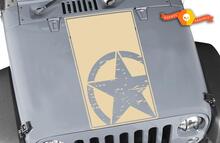 Jeep Wrangler TJ Vinyl Distressed Army Star Hood Decal TJ U Choisissez la couleur 2