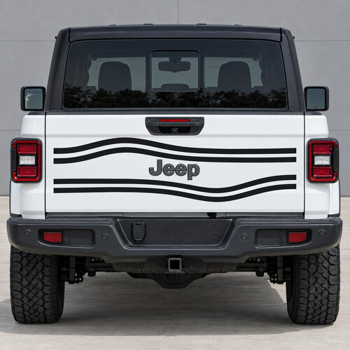 Décalque autocollant en vinyle découpé contour ouvert Corridor Texas Trail pour hayon Jeep Gladiator 2023_1