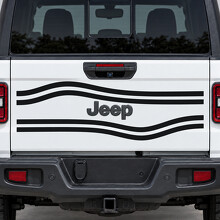 Décalque autocollant en vinyle découpé contour ouvert Corridor Texas Trail pour hayon Jeep Gladiator 2023_2