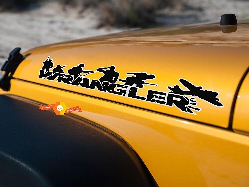 Décalques vinyles graphiques de style militaire pour capot de Jeep Wrangler