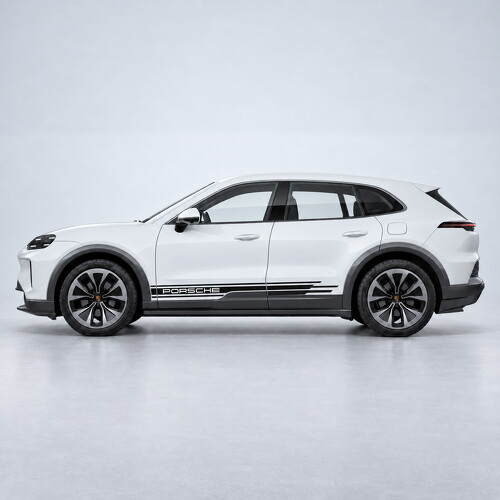 Autocollant Vinyle Latéral à Rayures Style Sport pour Porsche Cayenne Électrique