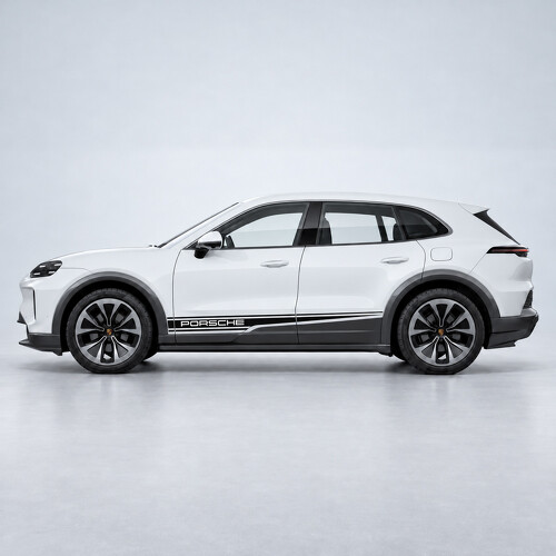Autocollant Vinyle Latéral de Bandes de Contour Accent pour Porsche Cayenne Électrique