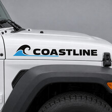 Autocollant vinyle capot vague littorale pour Jeep Wrangler 2021_2