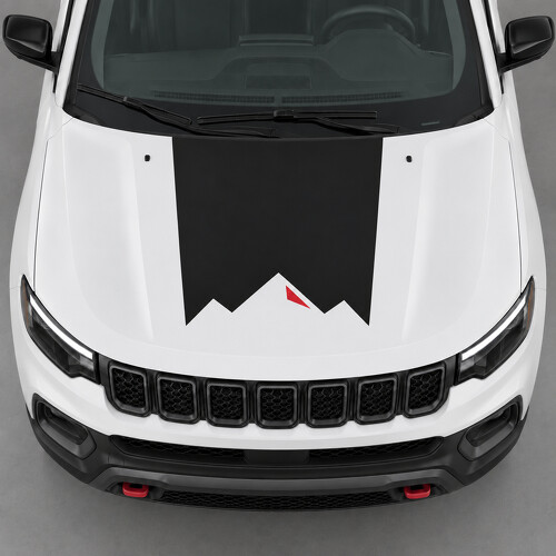 Autocollant Vinyle Capot Rainuré pour Jeep Compass III (J4U) 2025-présent