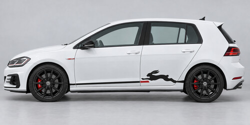 Autocollant Vinyle Décalcomanie Saut de Lapin pour Volkswagen Golf GTI 2019_1