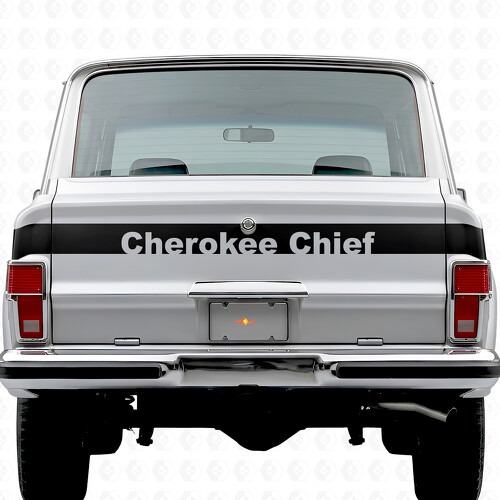 Autocollant en vinyle à bandes pour hayon Cherokee Chief Jeep Cherokee 1981-83_1