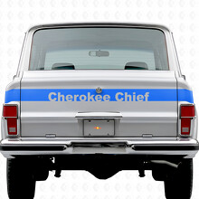 Autocollant en vinyle à bandes pour hayon Cherokee Chief Jeep Cherokee 1981-83_2