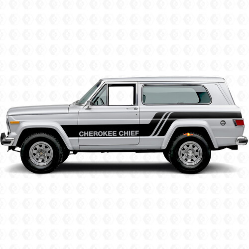 Autocollant Décalcomanie Vinyle Bandes Latérales Cherokee Chief pour Jeep Cherokee 1981-83