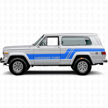 Autocollant Décalcomanie Vinyle Bandes Latérales Cherokee Chief pour Jeep Cherokee 1981-83_2