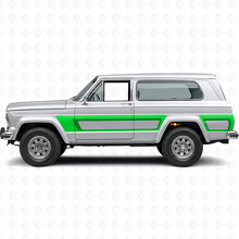 Autocollant Vinyle Latéral à Bandes Style Rétro pour Jeep Cherokee 1981-83_3