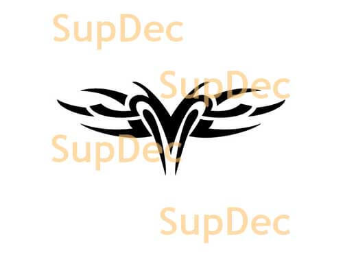 Autocollant en vinyle écusson Flamme de Klaxon pour voitures