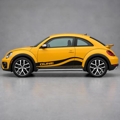 Autocollant vinyle latéral Dune Sand Channel pour Volkswagen Beetle 2016