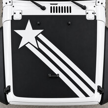 Autocollant en vinyle Star Trail pour capot Jeep Wrangler 2014_2