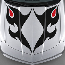 Autocollant Vinyle Capot Flamme Jumelle SS pour Chevrolet Camaro 2013_2