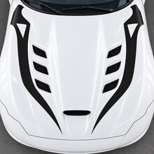 Autocollant en vinyle Capot ACR Fang Ouvert pour Dodge Viper 2016_2