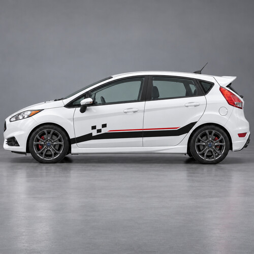 Autocollant vinyle latéral Stage Step Checker ST pour Ford Fiesta 2019_1