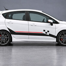Autocollant vinyle latéral Stage Step Checker ST pour Ford Fiesta 2019_2