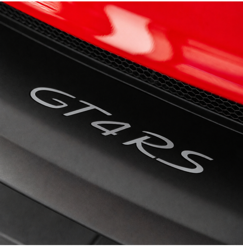 Autocollant Vinyle Lettrage Diviseur Avant Porsche GT4 RS