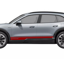 Autocollant Déco Vinyle Bandes Style Sport pour Bas de Caisse Porsche Cayenne Électrique_3