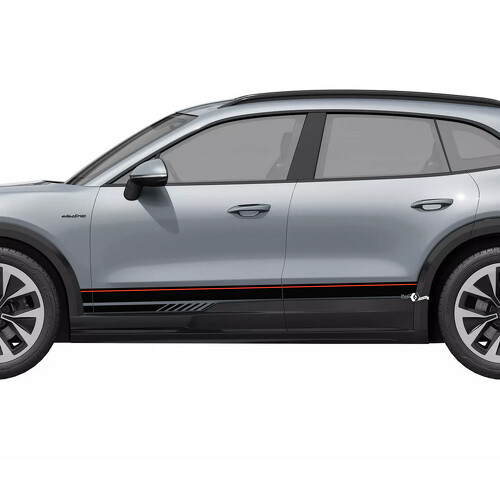 Autocollant Vinyle Bande d’Accent Style Rallye Bas de Caisse pour Porsche Cayenne Électrique