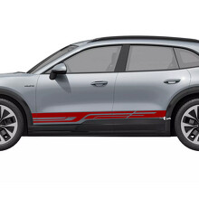 Autocollant vinyle à bandes géométriques pour bas de caisse Porsche Cayenne électrique_2