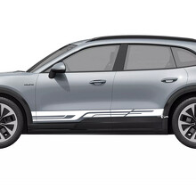 Autocollant vinyle à bandes géométriques pour bas de caisse Porsche Cayenne électrique_3