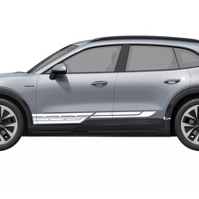 Autocollant en vinyle bande de style techno pour bas de caisse Porsche Cayenne électrique_2