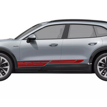 Autocollant en vinyle bande de style techno pour bas de caisse Porsche Cayenne électrique_3
