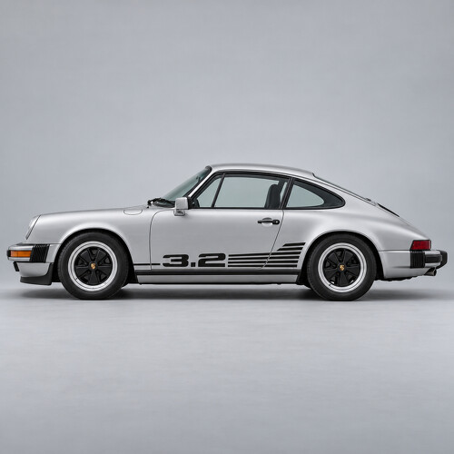 Autocollant vinyle ailettes de refroidissement 3.2 latéral pour Porsche 911 Carrera 1984-1989_1