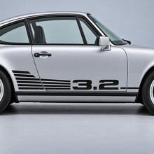 Autocollant vinyle ailettes de refroidissement 3.2 latéral pour Porsche 911 Carrera 1984-1989_2
