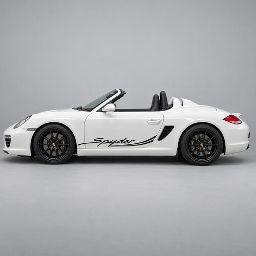 Autocollant vinyle latéral Double Trait pour Porsche Boxster Spyder 987 2011-2012_1
