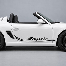 Autocollant vinyle latéral Double Trait pour Porsche Boxster Spyder 987 2011-2012_2