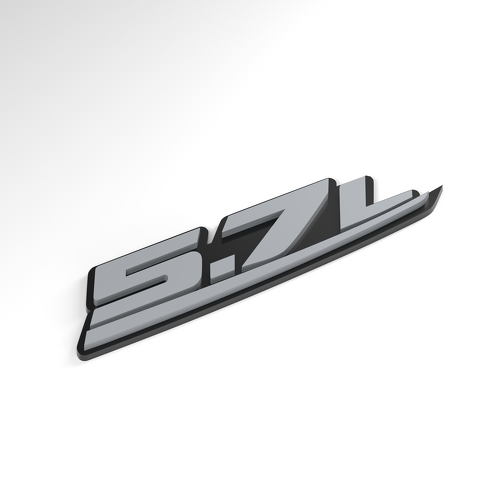 Insigne 3D en acrylique de cylindrée 5,7 L