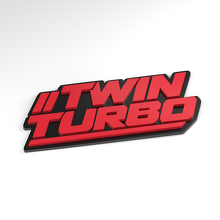 Badge acrylique 3D Twin Turbo Twin Slash_3