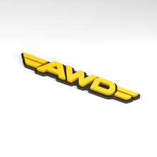 Badge acrylique 3D AWD Twin Wings_2