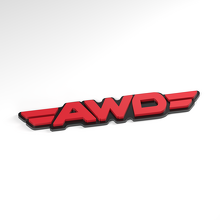 Badge acrylique 3D AWD Twin Wings_3